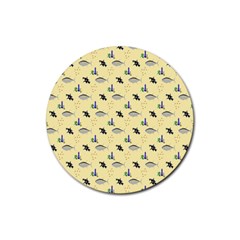 Bluefishes Rubber Coaster (round)  by Sparkle