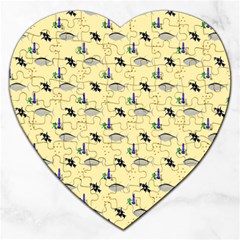 Bluefishes Jigsaw Puzzle (heart) by Sparkle