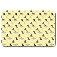 Bluefishes Large Doormat  by Sparkle