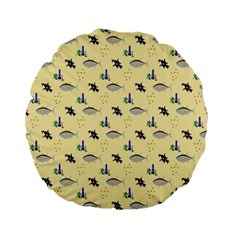 Bluefishes Standard 15  Premium Round Cushions by Sparkle