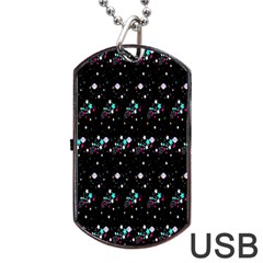 Galaxy Stars Dog Tag Usb Flash (one Side) by Sparkle