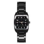 Galaxy Stars Stainless Steel Barrel Watch Front