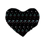 Galaxy Stars Standard 16  Premium Flano Heart Shape Cushions Front