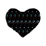 Galaxy Stars Standard 16  Premium Flano Heart Shape Cushions Back