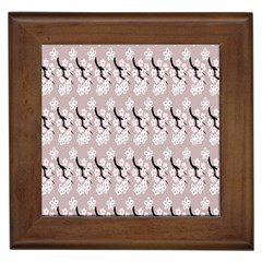 Pink Floral Framed Tile by Sparkle