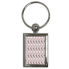 Pink Floral Key Chain (rectangle)