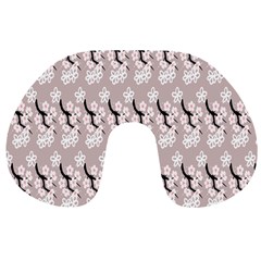 Pink Floral Travel Neck Pillow by Sparkle