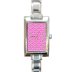 Rose Petals Rectangle Italian Charm Watch by Sparkle