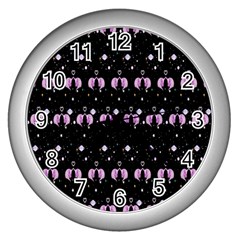 Galaxy Unicorns Wall Clock (silver) by Sparkle