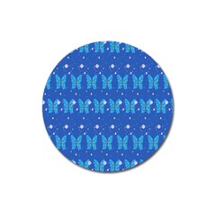 Glitter Butterfly Magnet 3  (round) by Sparkle