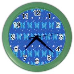 Glitter Butterfly Color Wall Clock by Sparkle