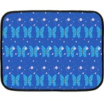 Glitter Butterfly Fleece Blanket (Mini) 35 x27  Blanket