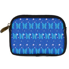 Glitter Butterfly Digital Camera Leather Case by Sparkle