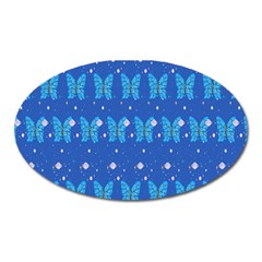 Glitter Butterfly Oval Magnet by Sparkle