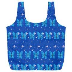 Glitter Butterfly Full Print Recycle Bag (xxxl) by Sparkle