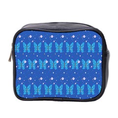 Glitter Butterfly Mini Toiletries Bag (two Sides) by Sparkle