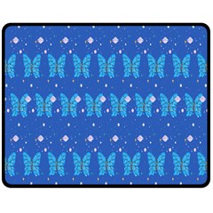 Glitter Butterfly Fleece Blanket (medium)  by Sparkle