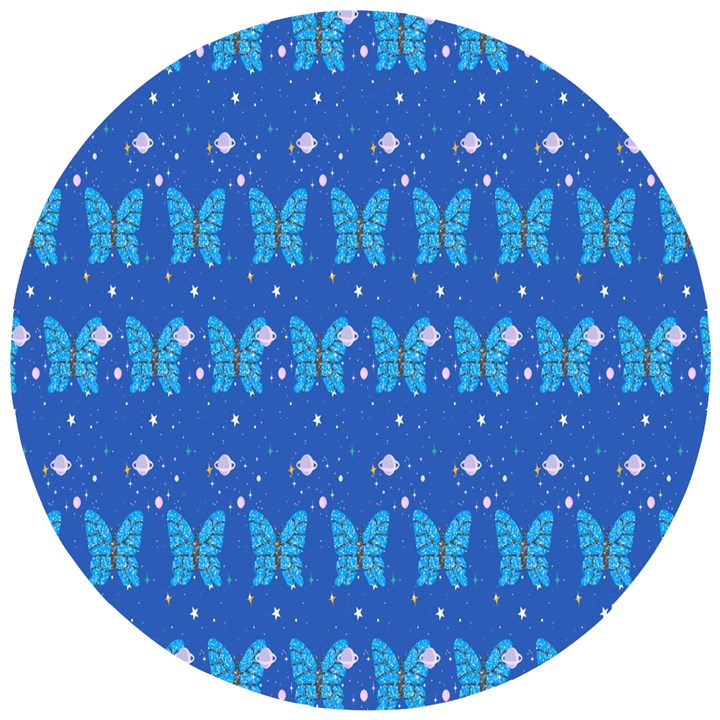 Glitter Butterfly Wooden Puzzle Round