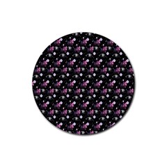 Galaxy Cats Rubber Round Coaster (4 Pack)  by Sparkle