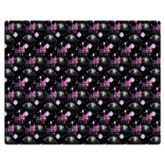 Galaxy Cats Double Sided Flano Blanket (medium)  by Sparkle