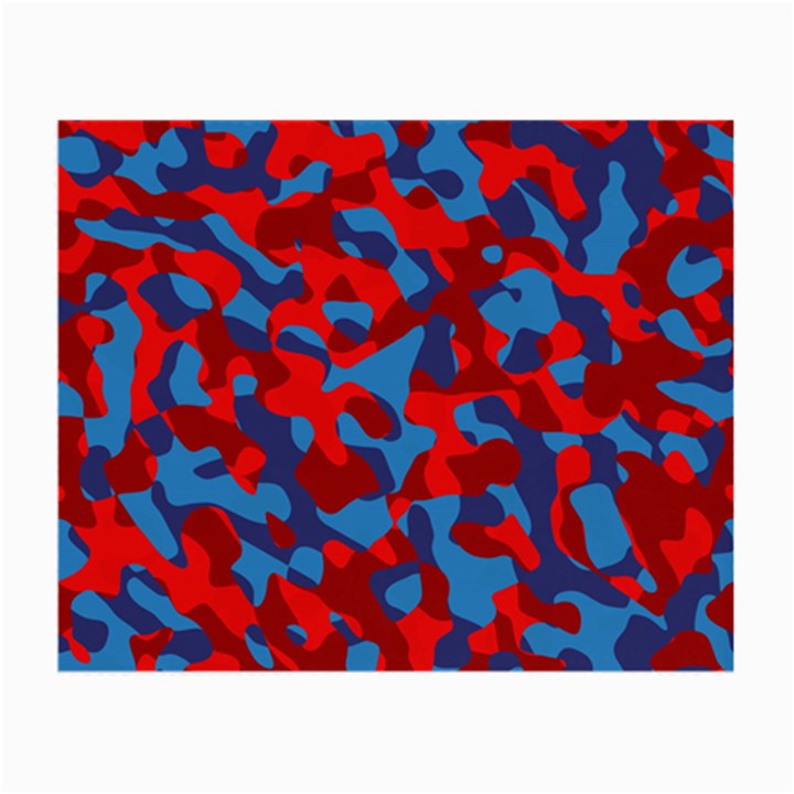 Red and Blue Camouflage Pattern Small Glasses Cloth