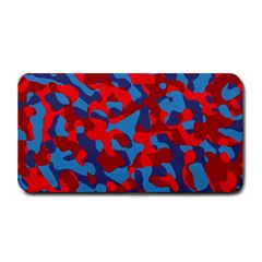 Red And Blue Camouflage Pattern Medium Bar Mats by SpinnyChairDesigns