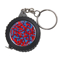 Red And Blue Camouflage Pattern Measuring Tape by SpinnyChairDesigns