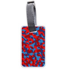 Red And Blue Camouflage Pattern Luggage Tag (one Side)