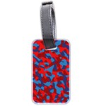 Red and Blue Camouflage Pattern Luggage Tag (two sides) Front