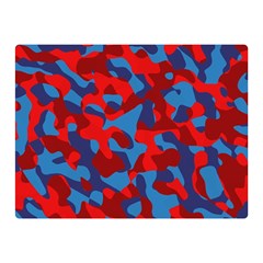 Red And Blue Camouflage Pattern Double Sided Flano Blanket (mini)  by SpinnyChairDesigns