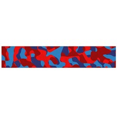 Red And Blue Camouflage Pattern Large Flano Scarf 