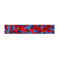 Red And Blue Camouflage Pattern Flano Scarf (mini) by SpinnyChairDesigns