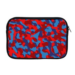 Red And Blue Camouflage Pattern Apple Macbook Pro 17  Zipper Case