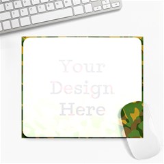 Yellow Green Brown Camouflage Large Mousepads by SpinnyChairDesigns