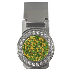 Yellow Green Brown Camouflage Money Clips (cz)  by SpinnyChairDesigns