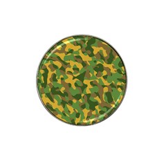 Yellow Green Brown Camouflage Hat Clip Ball Marker (4 Pack)