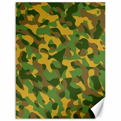 Yellow Green Brown Camouflage Canvas 12  X 16  by SpinnyChairDesigns