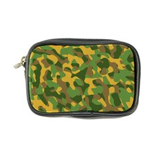 Yellow Green Brown Camouflage Coin Purse by SpinnyChairDesigns