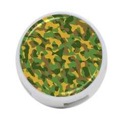 Yellow Green Brown Camouflage 4-port Usb Hub (one Side) by SpinnyChairDesigns