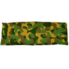 Yellow Green Brown Camouflage Body Pillow Case Dakimakura (two Sides) by SpinnyChairDesigns