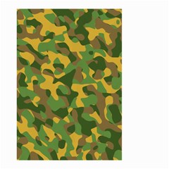 Yellow Green Brown Camouflage Small Garden Flag (two Sides) by SpinnyChairDesigns