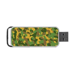 Yellow Green Brown Camouflage Portable Usb Flash (one Side) by SpinnyChairDesigns