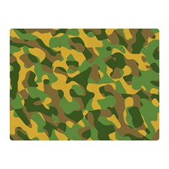 Yellow Green Brown Camouflage Double Sided Flano Blanket (mini)  by SpinnyChairDesigns