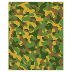 Yellow Green Brown Camouflage Drawstring Bag (small) by SpinnyChairDesigns