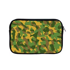 Yellow Green Brown Camouflage Apple Macbook Pro 13  Zipper Case by SpinnyChairDesigns