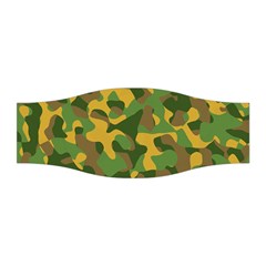 Yellow Green Brown Camouflage Stretchable Headband by SpinnyChairDesigns