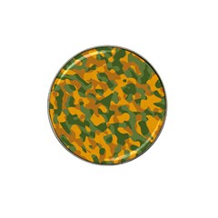 Green And Orange Camouflage Pattern Hat Clip Ball Marker (10 Pack) by SpinnyChairDesigns