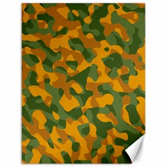 Green And Orange Camouflage Pattern Canvas 12  X 16  by SpinnyChairDesigns