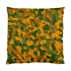 Green And Orange Camouflage Pattern Standard Cushion Case (two Sides) by SpinnyChairDesigns