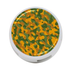 Green And Orange Camouflage Pattern 4-port Usb Hub (one Side)